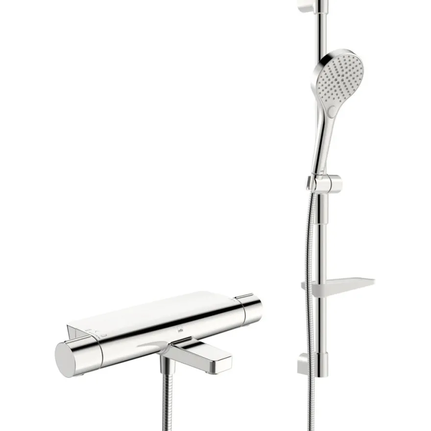 Suihkusetti Oras Optima Style 7149-109, termostaattihanalla, vettä säästävä, juoksuputkella, kromi