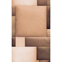 Tapetti Artgeist Leather mosaic, 50x1000cm, ruutu, ruskea
