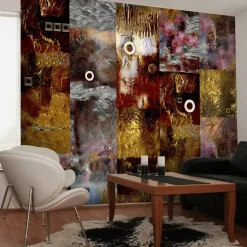 Tapetti Artgeist Painted Abstraction, 50x1000cm, metalli, punainen