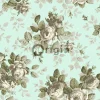 Tapetti Bloomingdale 326143, maalaisromanttinen, mintunvihreä, ruskea