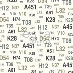 Tapetti Emblems 136441, non-woven, teksti, ruskea/harmaa