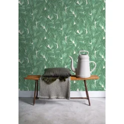 Tapetti ESTA Jungle Fever 139014, non-woven, luonto, vihreä/valkoinen