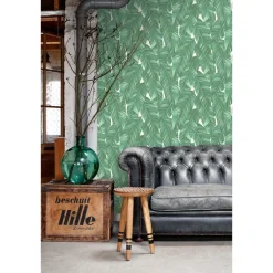 Tapetti ESTA Jungle Fever 139014, non-woven, luonto, vihreä/valkoinen