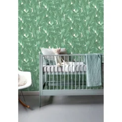 Tapetti ESTA Jungle Fever 139014, non-woven, luonto, vihreä/valkoinen