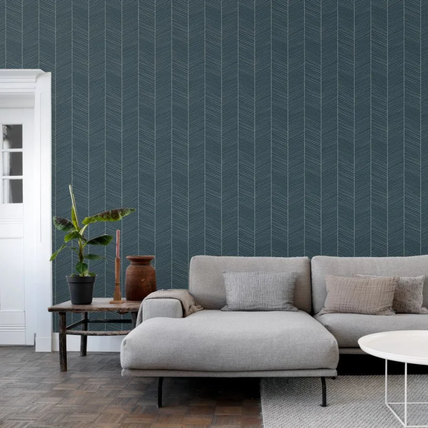 Tapetti Esta Scandi Cool 139109, graafinen/geometrinen, moderni, sininen