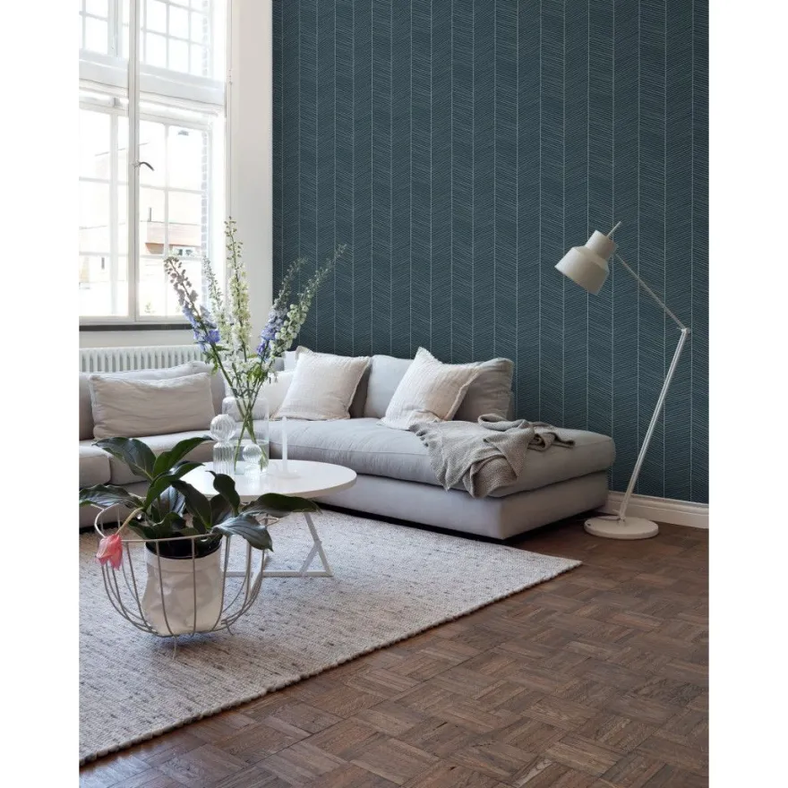 Tapetti Esta Scandi Cool 139109, graafinen/geometrinen, moderni, sininen