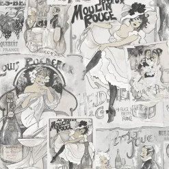 Tapetti Galerie Nostalchic G56113-16, vintage, teksti