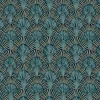 Tapetti Jungle Fever JF3001, Art Deco, jugend, sininen