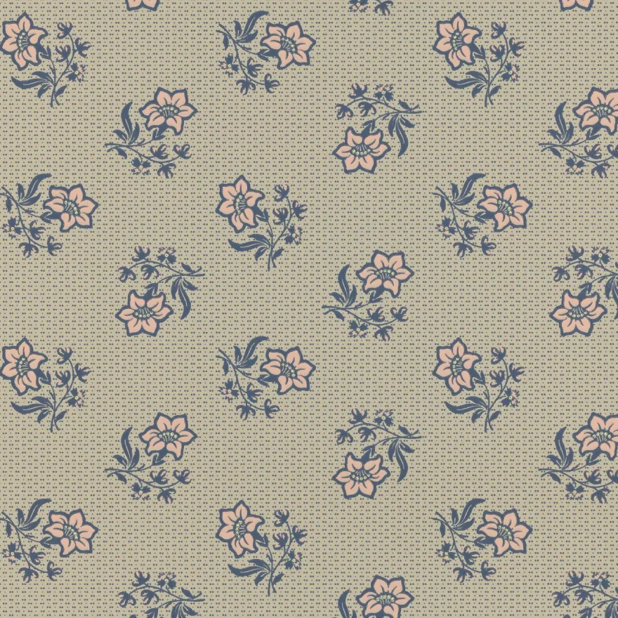 Tapetti Långelid/Von Brömssen Edelweiss, vintage, hiekka