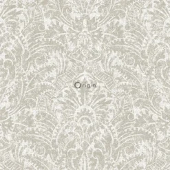 Tapetti Raw Elegance 347308, ornamentti, harmaa/beige