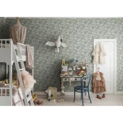 Tapetti Sandberg Emilie, non-woven, maalaisromanttinen, vihreä