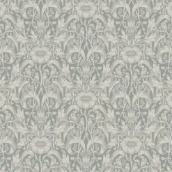 Tapetti Sandberg Emil, non-woven, maalaisromanttinen, vihreä