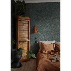 Tapetti Sandberg Linnea, non-woven, vintage, tummansininen