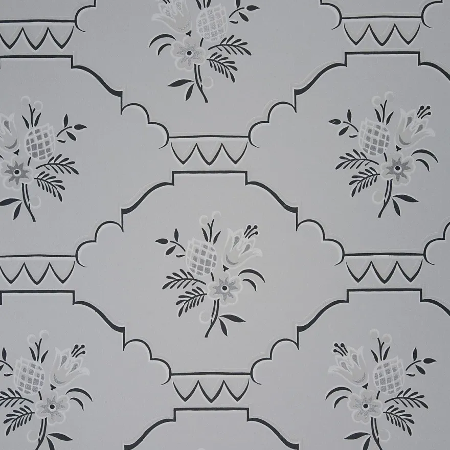 Tapetti Sandudd Arkiv 5129-4, 0,53x11,2m, non-woven, vintage, valkoinen/musta