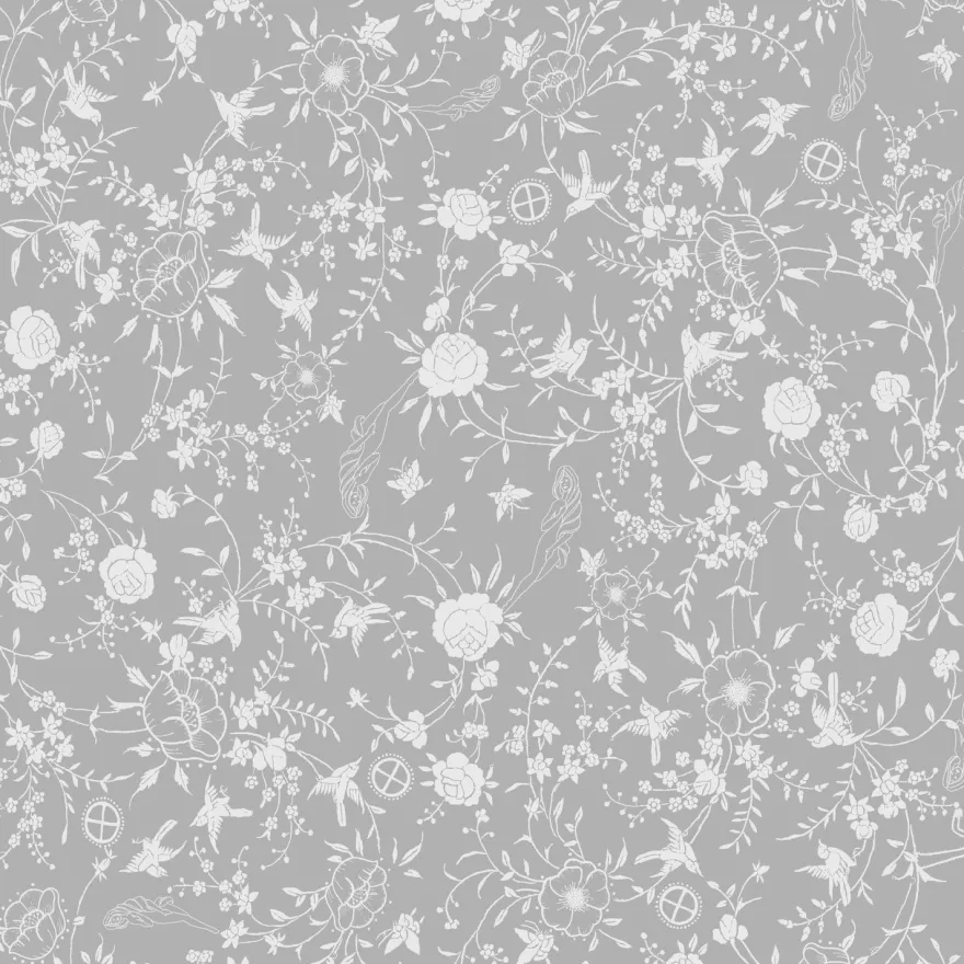 Tapetti Sandudd Ivana Helsinki Joshua Tree 5249-3, non-woven, kukka, harmaa/valkoinen