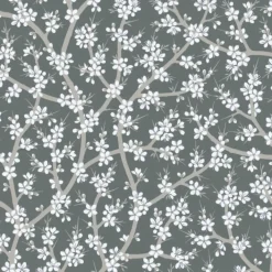 Tapetti Sandudd Rantaniitty 5309-4, 0,53x11,20 m, non-woven, romanttinen, musta/valkoinen