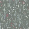 Tapetti Sandudd Rantaniitty 5312-2, 0,53x11,20 m, non-woven, romanttinen, vihreä