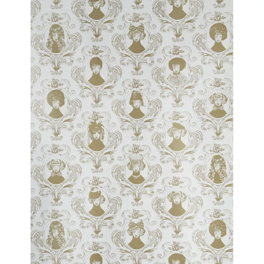 Tapetti Studio Lisa Bengtsson Tillsammans, non-woven, eläinkuosi, kulta