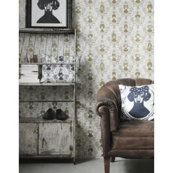 Tapetti Studio Lisa Bengtsson Tillsammans, non-woven, eläinkuosi, kulta