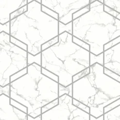 Tapetti Tapetit.fi Kaleidoscope Ventura Grey/Silver 90600, marmori