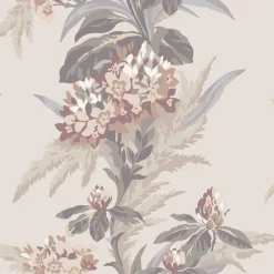 Tapetti 1838 Wallcoverings Aurora, vintage, vaaleanpunainen