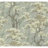 Tapetti 1838 Wallcoverings Harewood, kasvi, itämainen, vintage, sininen