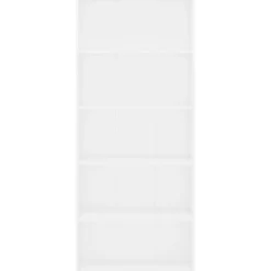 5-tasoinen kirjahylly valkoinen 80x30x189 cm lastulevy
