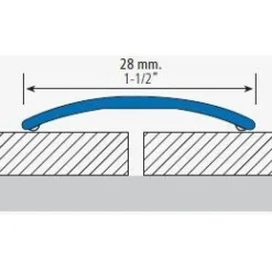 Tasolista Euroshrink alumiini 235a, 0-10mm, 28mm, eri vaihtoehtoja