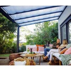 Terassikatos Palram-Canopia Stockholm Premium, 3.4x5.2m, harmaa/kirkas