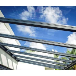 Terassikatos Palram-Canopia Stockholm Premium, 3.4x5.2m, harmaa/kirkas