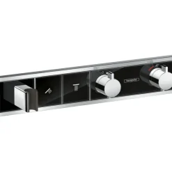 Termostaatti Hansgrohe RainSelect FixFit Porter, 2:lle toiminnolle, piiloasennus, harjattu musta kromi