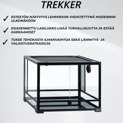 Terraario Trekker, sis. imukuppi, kaapeliläpivienti, 4 ruuvia, ruuvimeisseli ja käsineet, 600x450x450mm