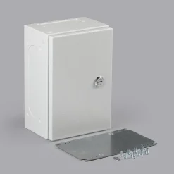 Teräskotelo maal. 280x280x138mm EOO282814A RAL 7035