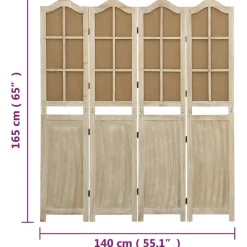 Tilanjakaja kangas, ruskea, 165cm korkeus, eri kokoja (08399)