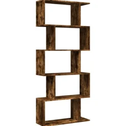 Tilanjakaja 5 tasoa savutammi 70x24x161 cm tekninen puu (58097)