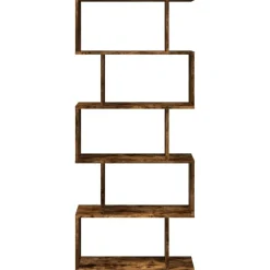 Tilanjakaja 5 tasoa savutammi 70x24x161 cm tekninen puu (58097)