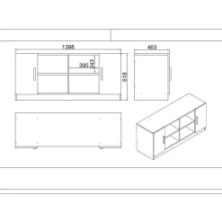 Toimistokalustesetti Linento Furniture Vo17-Ba, ruskea