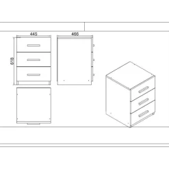 Toimistokalustesetti Linento Furniture VO19-Ba, tummanruskea/antrasiitti