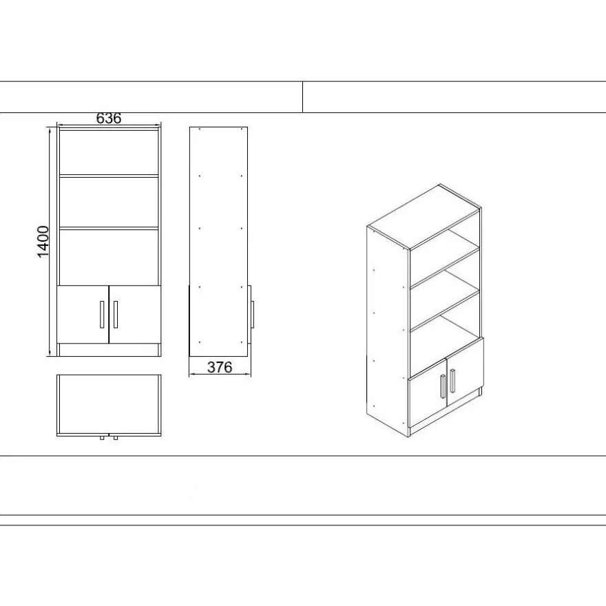Toimistokalustesetti Linento Furniture Vo17-Ob, ruskea/musta