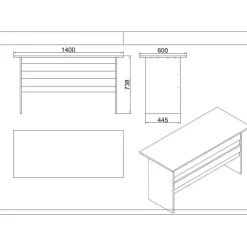 Toimistokalustesetti Linento Furniture Vo17-Ob, ruskea/musta