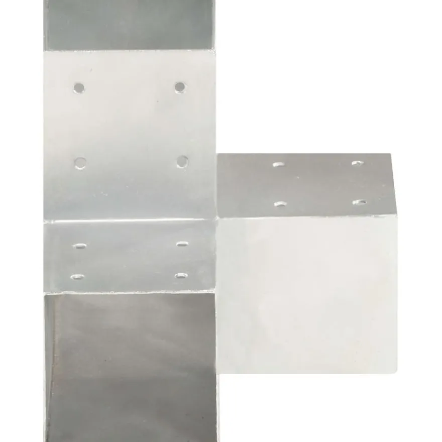 Tolppaliitin, Y-muoto, galvanoitu metalli, 91x91mm