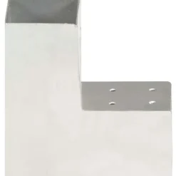 Tolppaliittimet 4kpl, L-muoto, galvanoitu metalli, 81x81mm