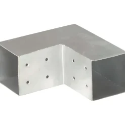 Tolppaliittimet 4kpl, L-muoto, galvanoitu metalli, 81x81mm