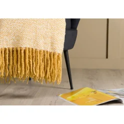 Torkkupeitto Venture Home Toby, 130x170cm, keltainen