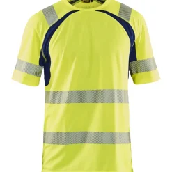 T-paita Blåkläder 3397 Highvis, huomiokeltainen/sininen