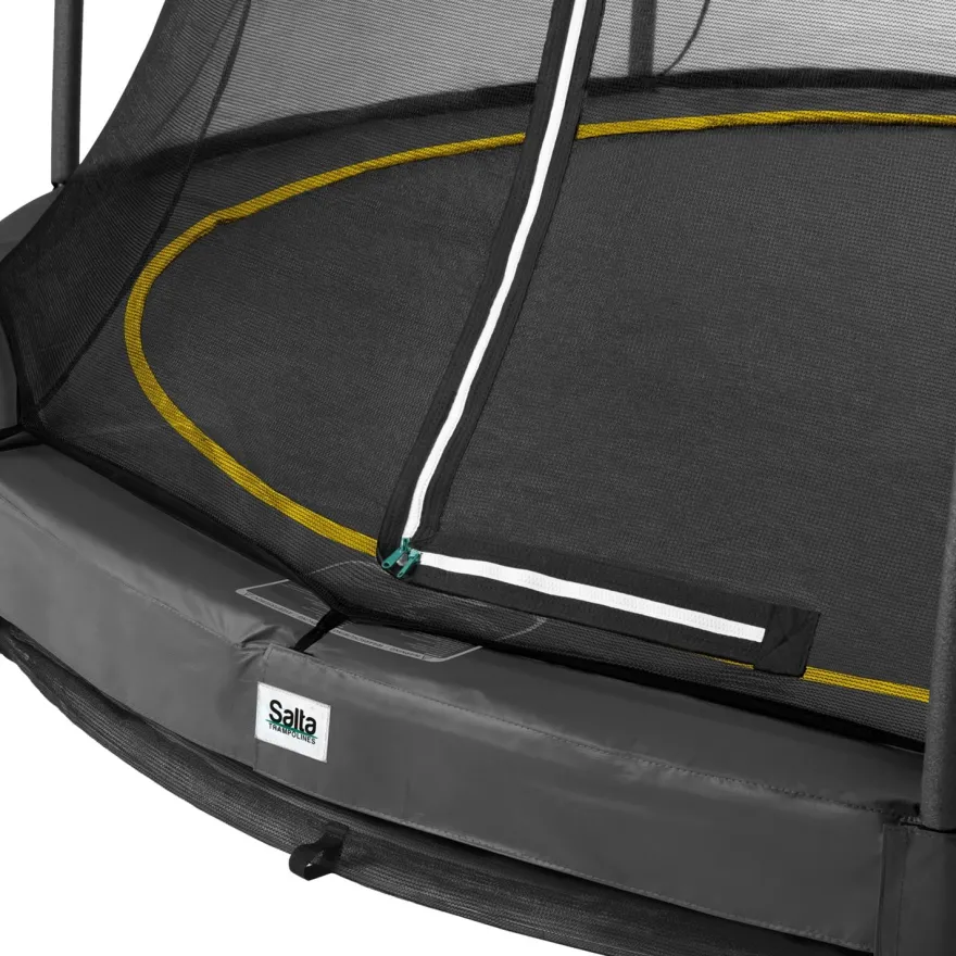 Trampoliini Salta Comfort Edition Inground, Ø396cm, musta, sis. turvaverkko