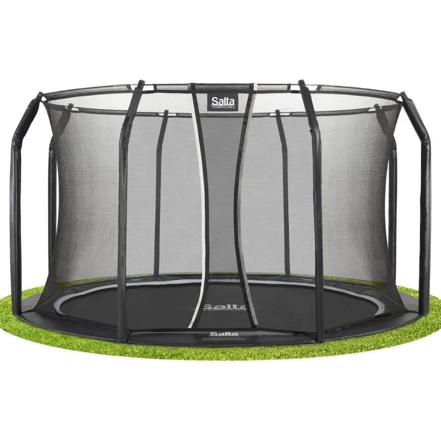 Trampoliini Salta Royal Baseground, Ø427cm, musta, sis. turvaverkko