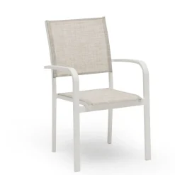 Tuoli Hånger, pinottava, beige/valkoinen