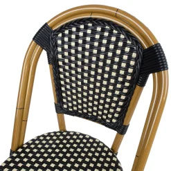 Tuoli Home4you Bambus, 47x58x88cm, musta
