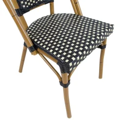 Tuoli Home4you Bambus, 47x58x88cm, musta